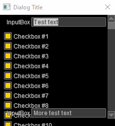 The same window, whose checkboxes are scrolled around and tabbed through. The inputboxes stay at the same position. The ui-elements never get stuck behind inputboxes now.