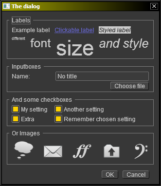 Screenshot of the gui-window with dozens of ui-elements. The label-backdrops which make up all the sections have now more space inbetween them so the gui can breathe a little better.